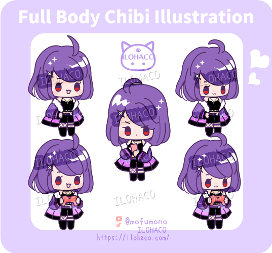 デフォルメVTuberイラスト